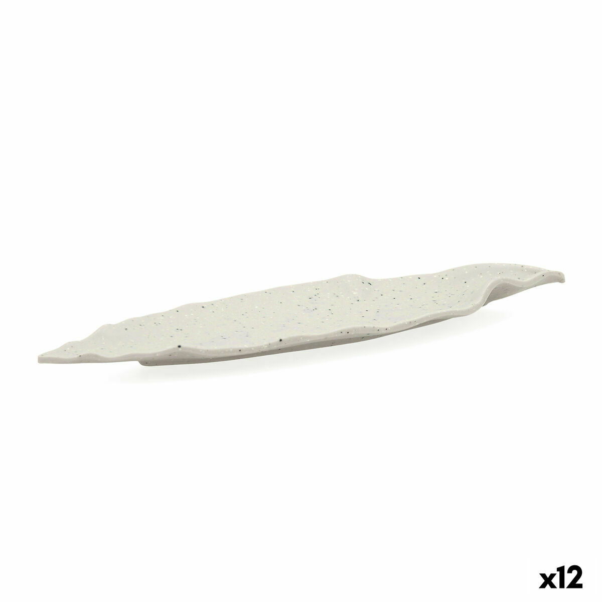 Platt skål Bidasoa Ikonic Grå Plast Melamin 25 x 6,8 x 1,5 cm (12 antal) (Pack 12x) - 3