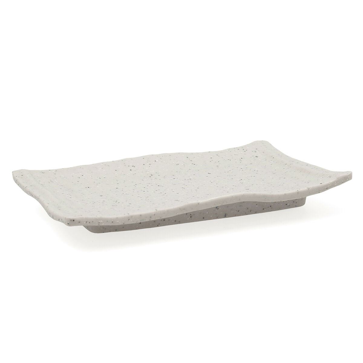 Platt skål Bidasoa Ikonic Grå Plast Melamin 20,7 x 13 x 2 cm (12 antal) (Pack 12x)