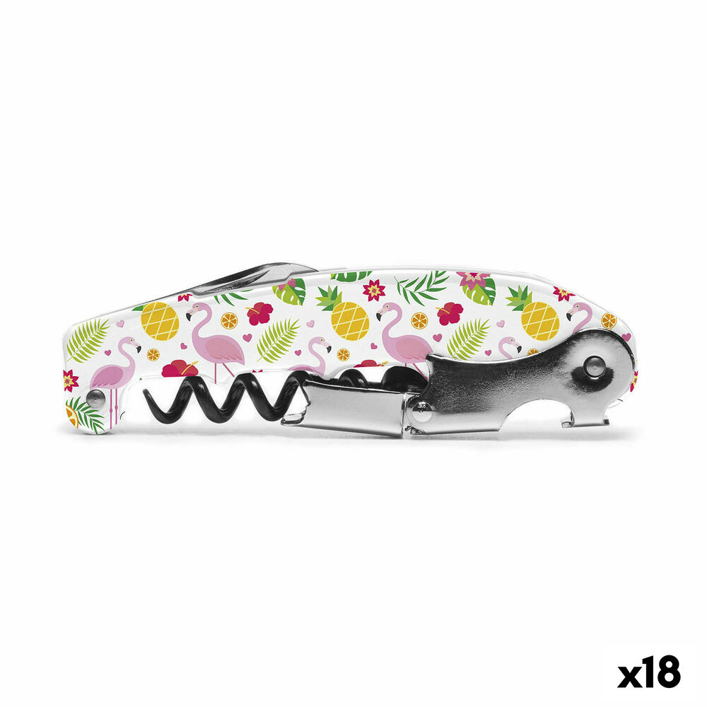Korkskruv Koala Bodega Rosa flamingo Metall 10,7 x 1,4 x 3,3 cm (18 antal) (Pack 18x) - 2