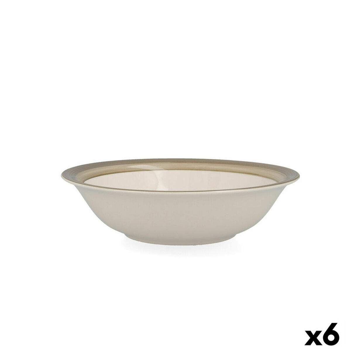 Skål Quid Allegra Nature Keramik Dvobarvna (18 cm) (Pack 6x) - 2