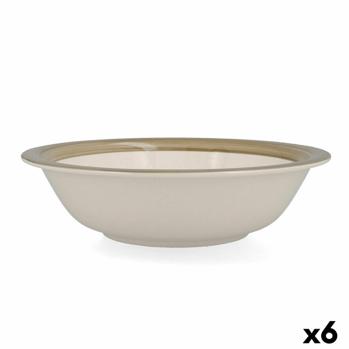 Salladsskål Quid Allegra Nature Keramik Dvobarvna (23 cm) (Pack 6x) - 2