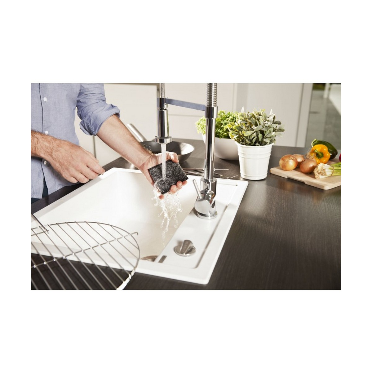 Skurboll Vileda Glitzi Inox Power Grå Rostfritt stål - 3