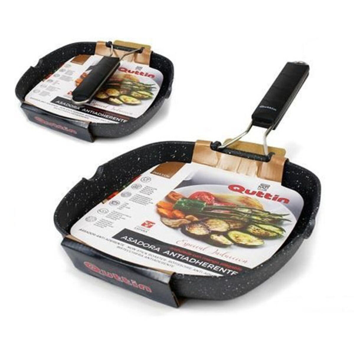 Räfflad stekpanna Quttin Smitt aluminium Non-stick, Mått: 24 x 3,7 cm - 6
