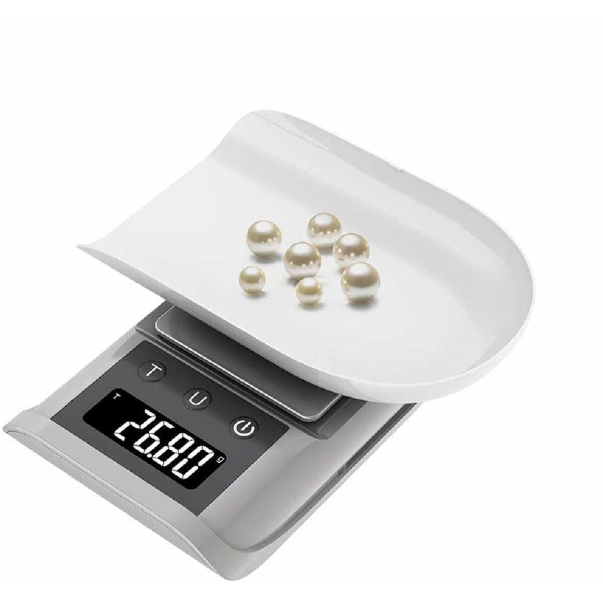 Digital precisionsvåg EDM Vit 200 gr (11,9 x 7,3 x 2 cm)