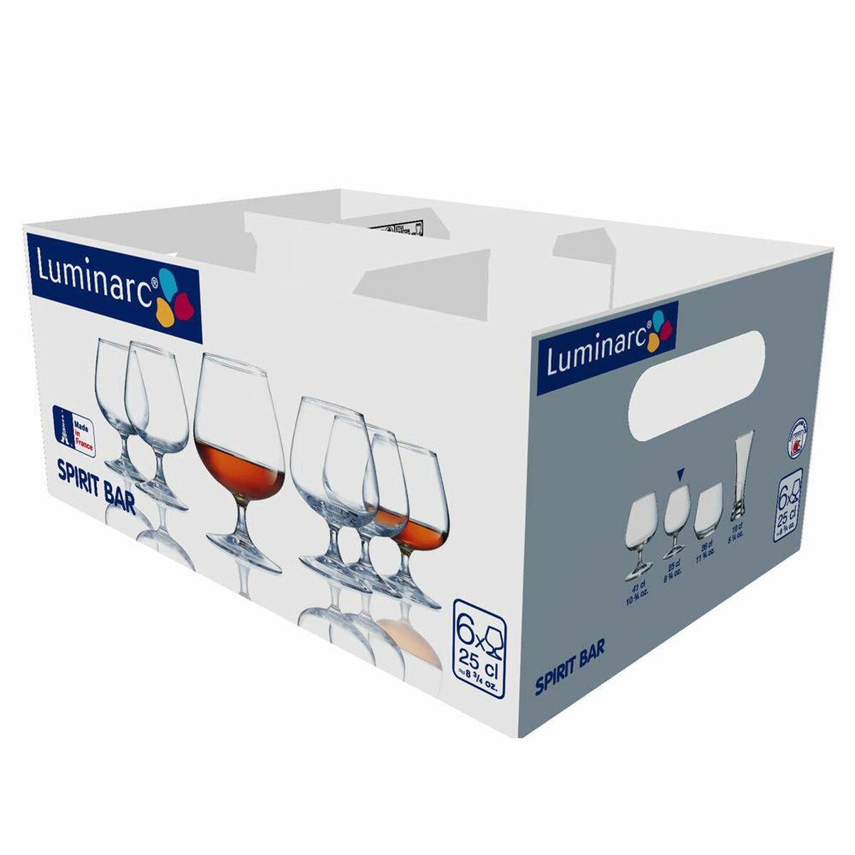 Ballong Glas Luminarc Spirit Bar Transparent Glas 6 antal 250 ml (Pack 6x) - 4