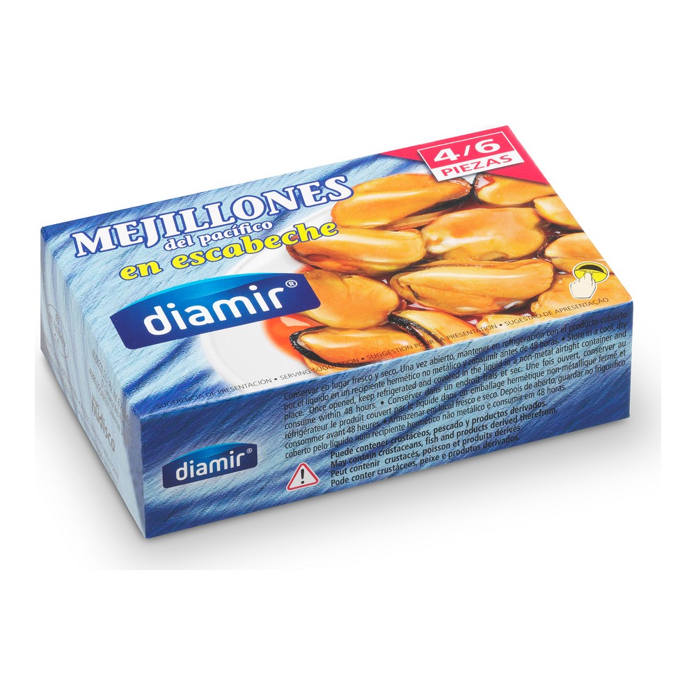 Musslor inlagda i Escabeche-marinad Diamir (115 g)