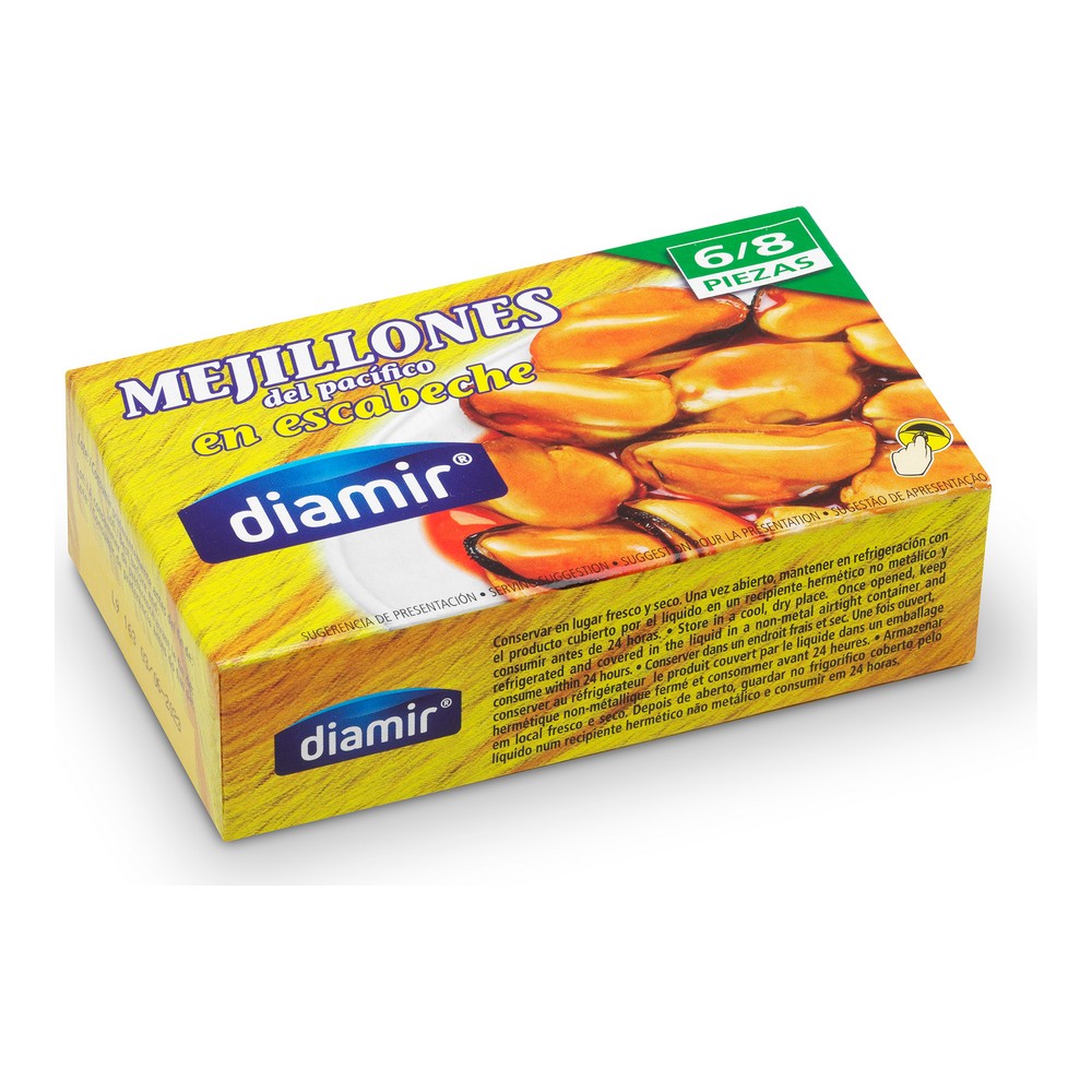 Musslor inlagda i Escabeche-marinad Diamir (115 g)