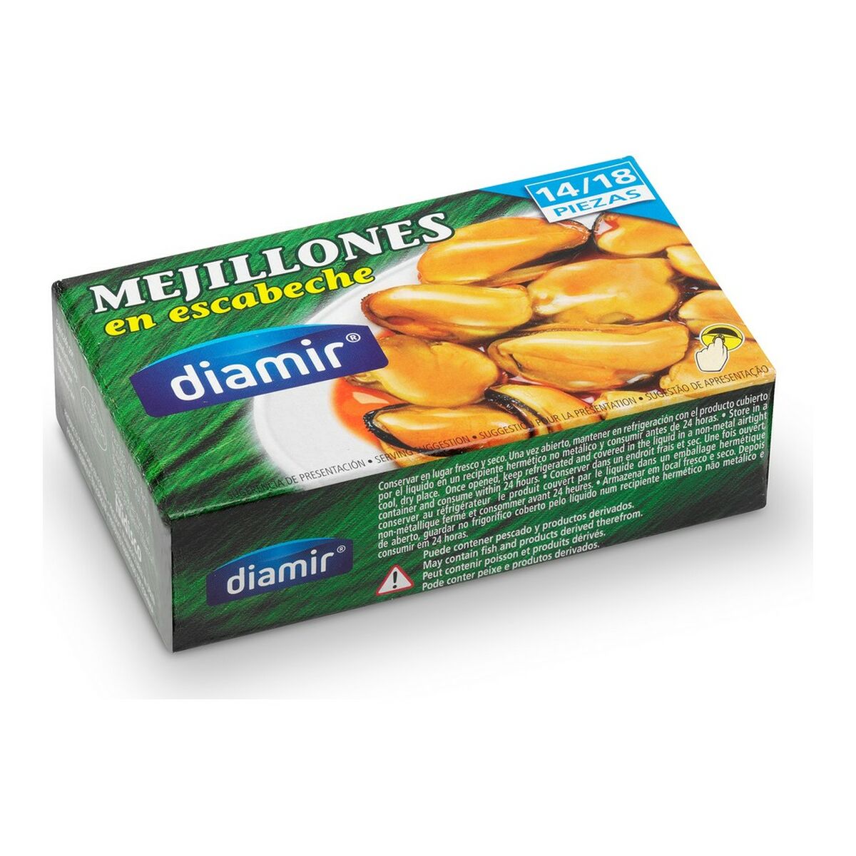 Musslor inlagda i Escabeche-marinad Diamir (111 g) - 2