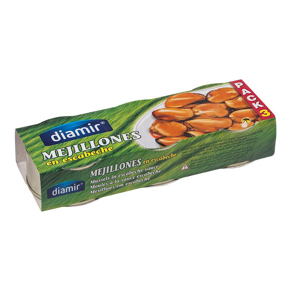 Musslor inlagda i Escabeche-marinad Diamir (3 x 80 g)