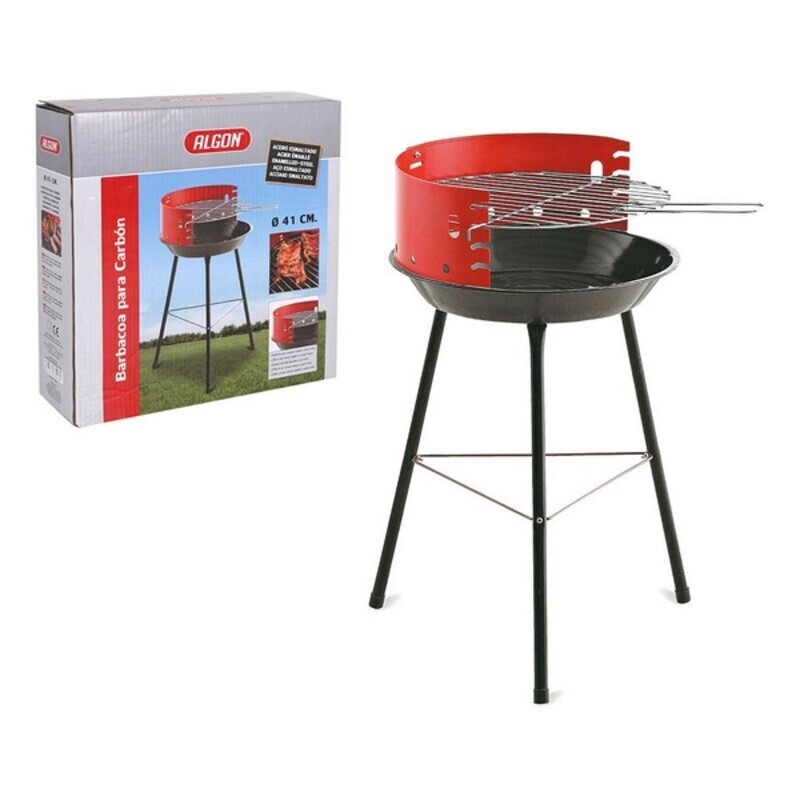 Kolgrill med ben Algon Röd Svart (51,5 x 41 x 65 cm) - 2