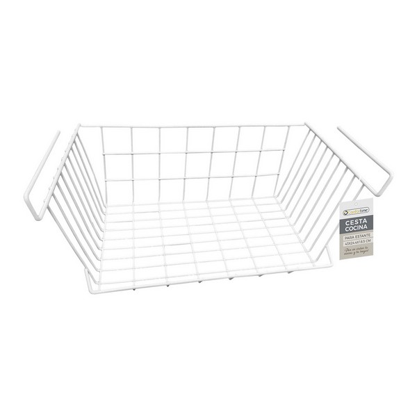 Multifunktionell korg Confortime Vit, Mått: 29 x 27 x 15 cm