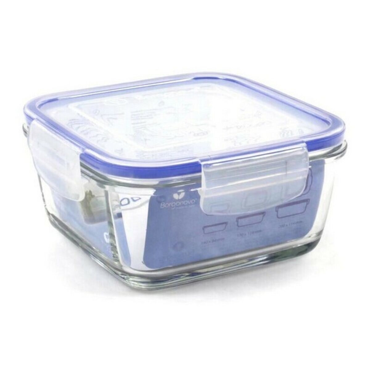 Hermetisk matlåda Borgonovo Transparent, Mått: 12 x 12 x 6 cm - 9