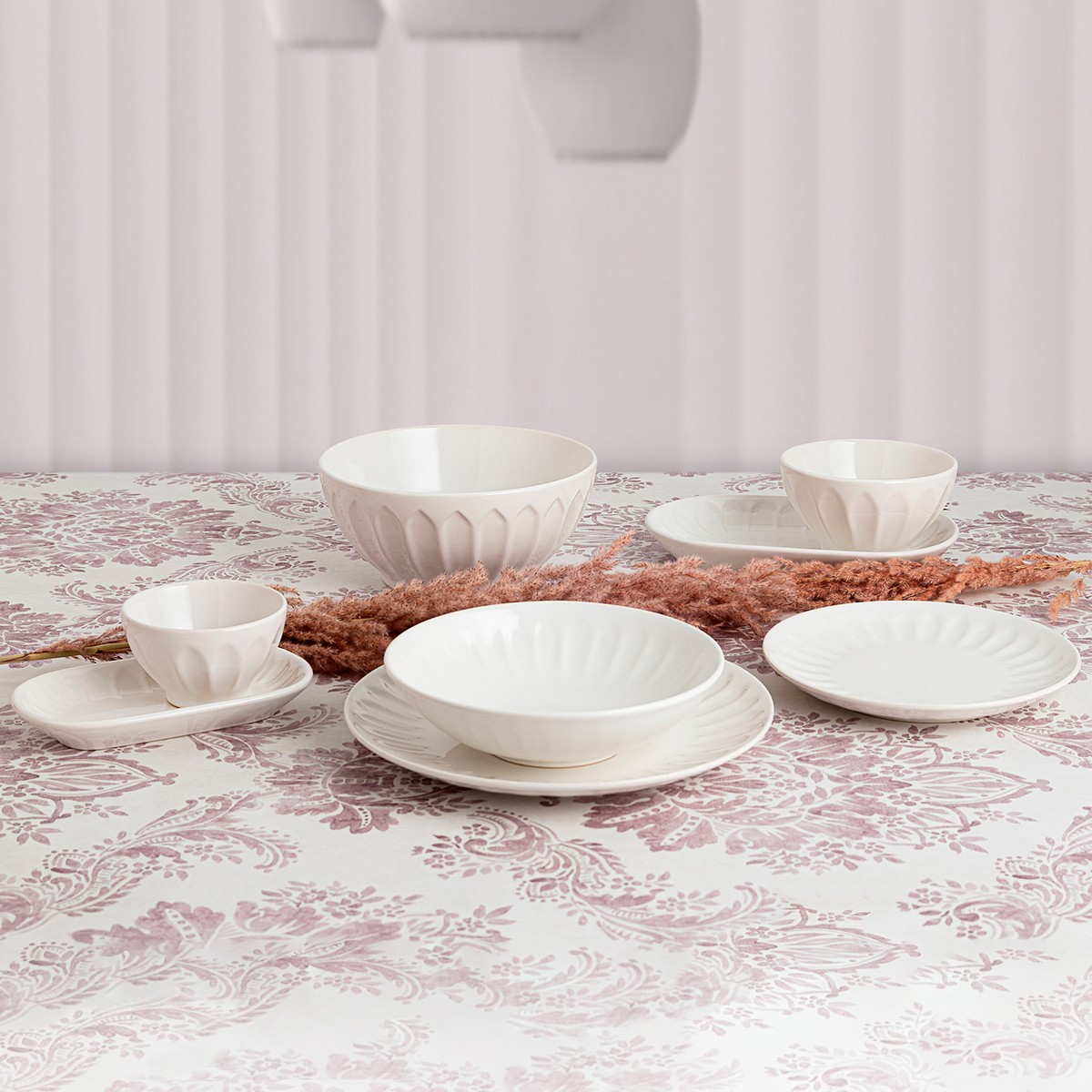 Matservis Bidasoa Romantic Ivory Keramik Vit 18 Delar - 4