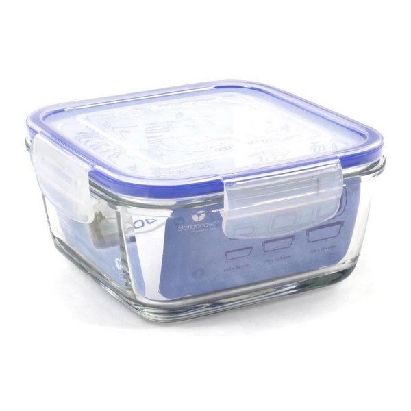 Hermetisk matlåda Borgonovo Transparent, Mått: 15 x 15 x 7,5 cm - 3