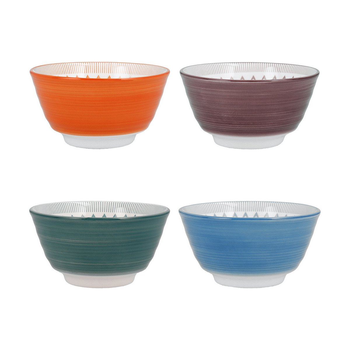 Skålset Quid Vita Tribal Keramik Multicolour (11 cm) (4 antal)