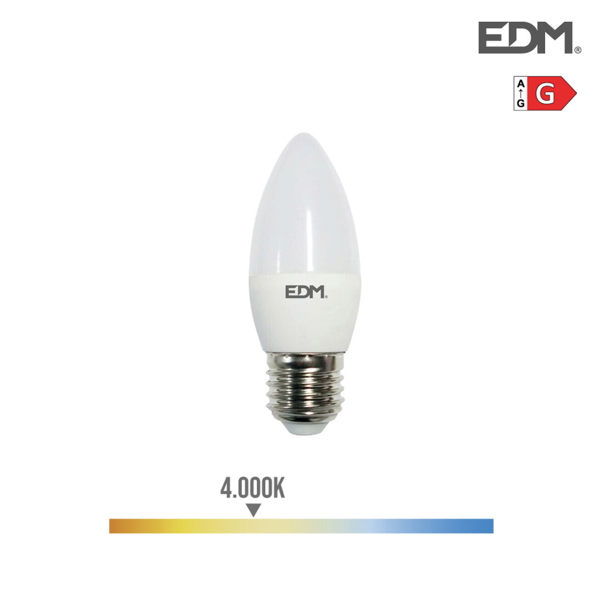 LED-lampa EDM E27 5 W A+ 400 lm (4000 K)