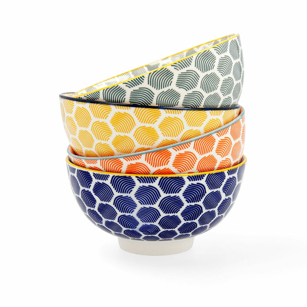 Skål Quid Pippa 12,5 x 12,5 cm Keramik Multicolour (Pack 6x) - 5