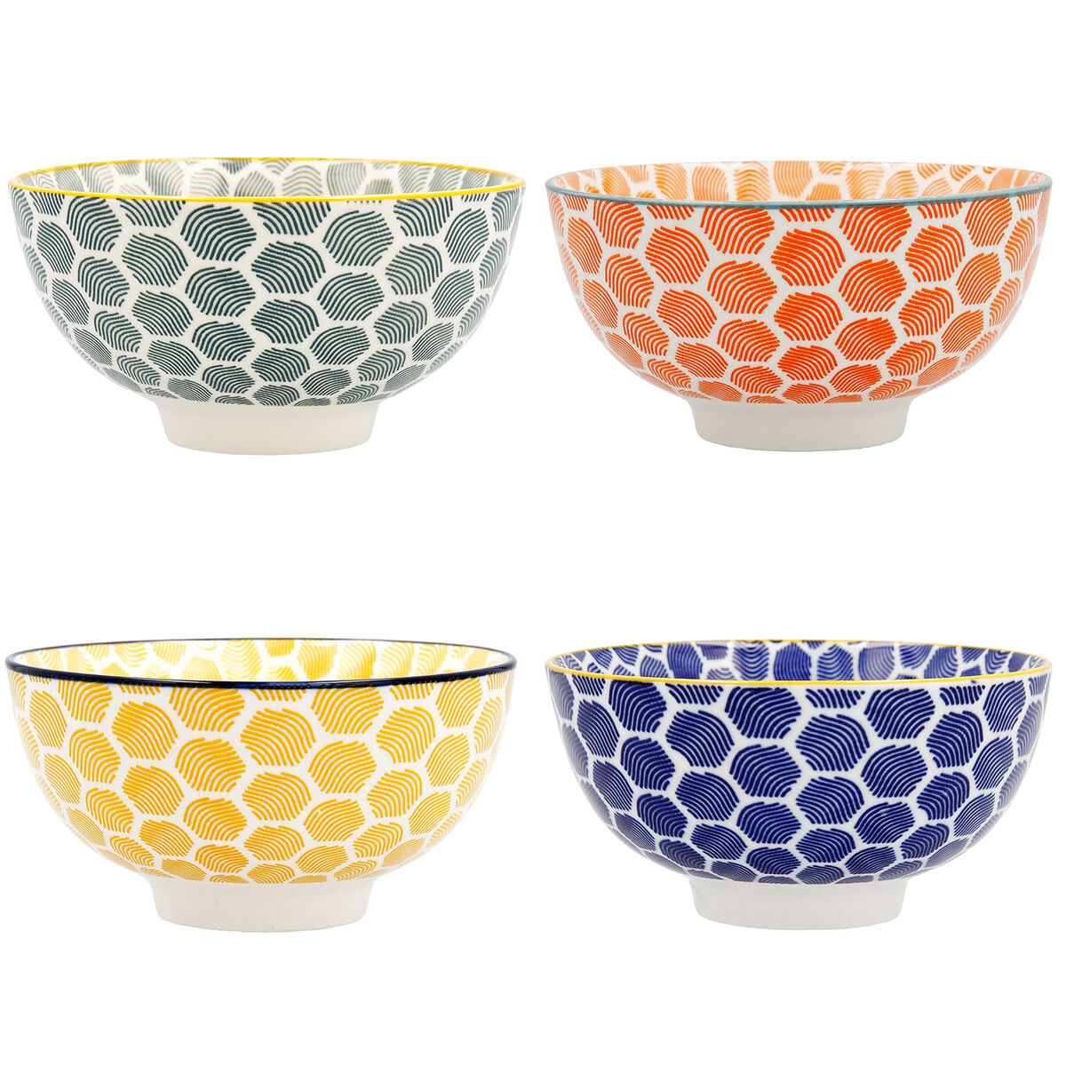 Skål Quid Pippa 12,5 x 12,5 cm Keramik Multicolour (Pack 6x) - 4