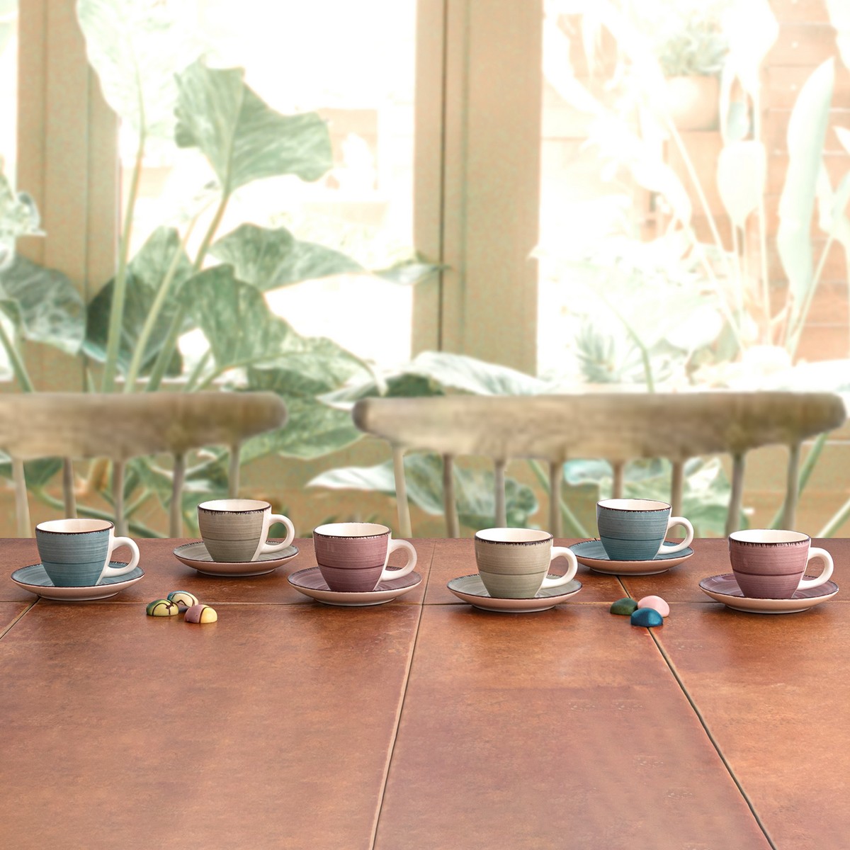 Set med kaffekoppar Quid Vita Morning 12 Delar (90 ml) - 3