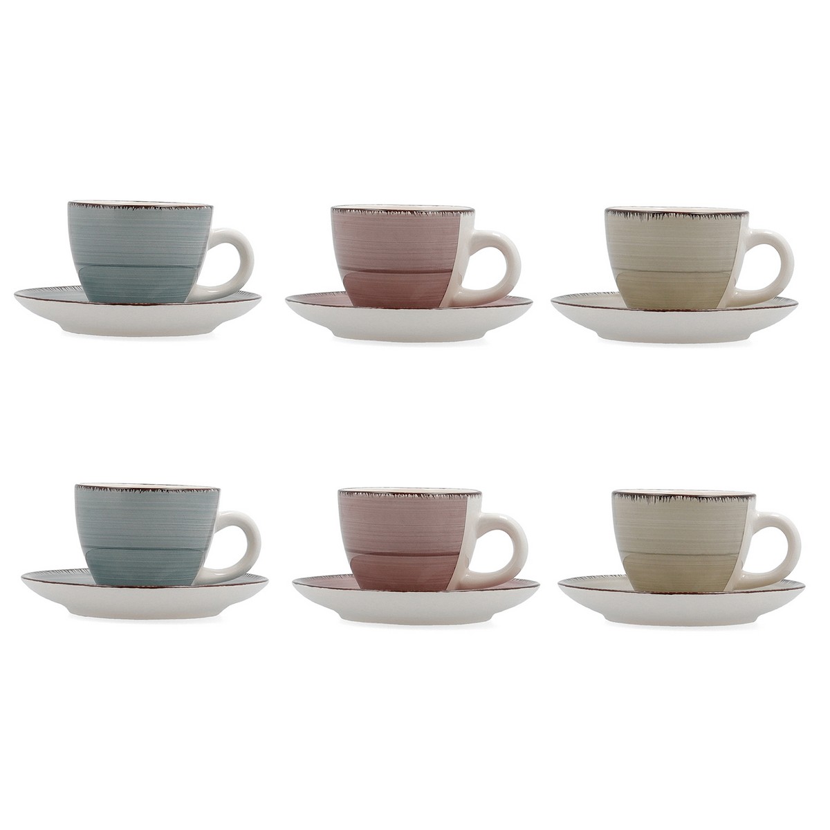 Set med kaffekoppar Quid Vita Morning 12 Delar (90 ml)