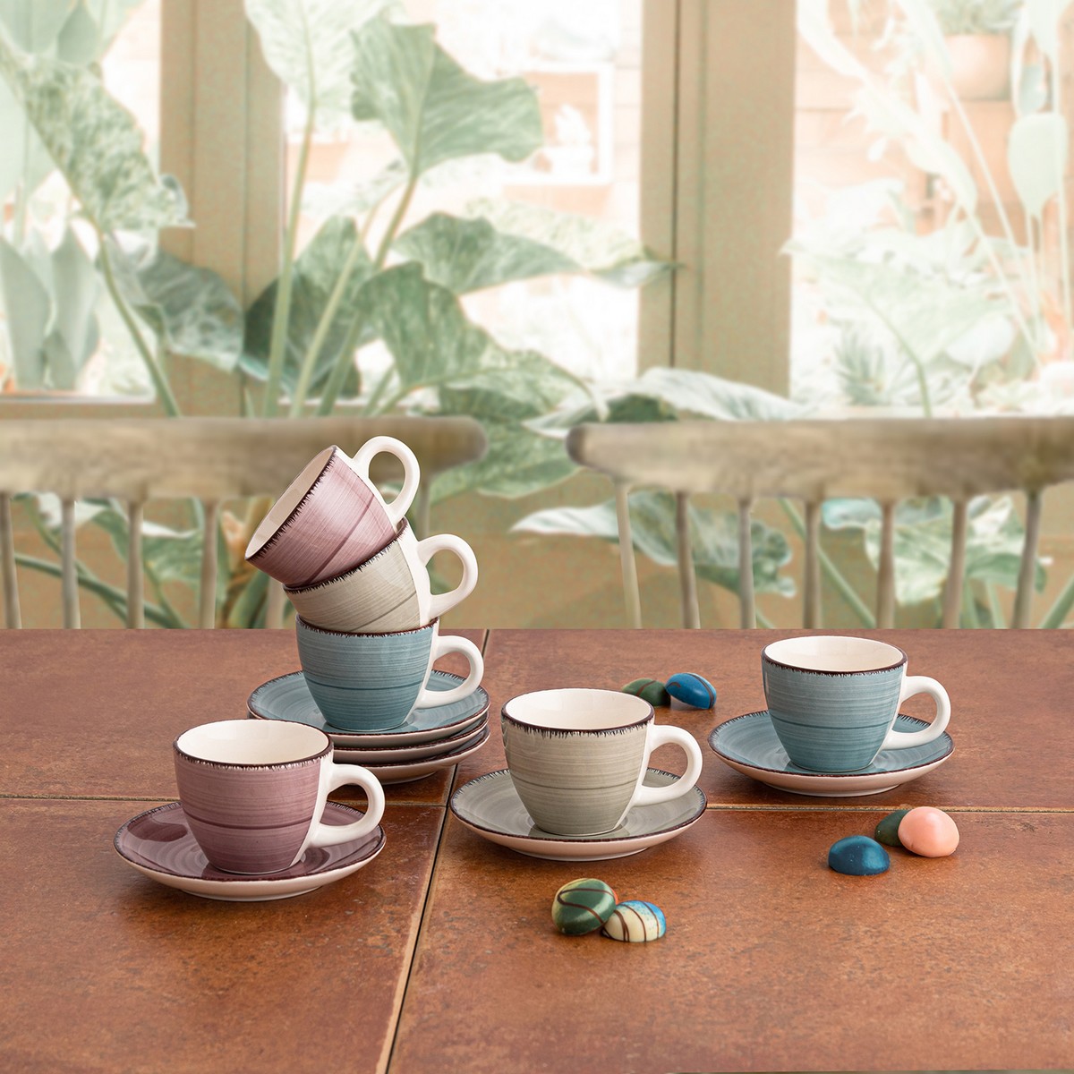 Set med kaffekoppar Quid Vita Morning 12 Delar (90 ml) - 2