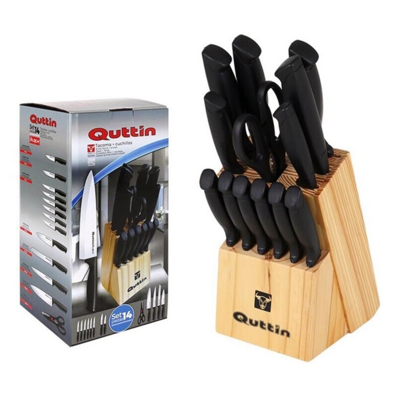 Knivset med trähållare Quttin Black (14 pcs) - 2