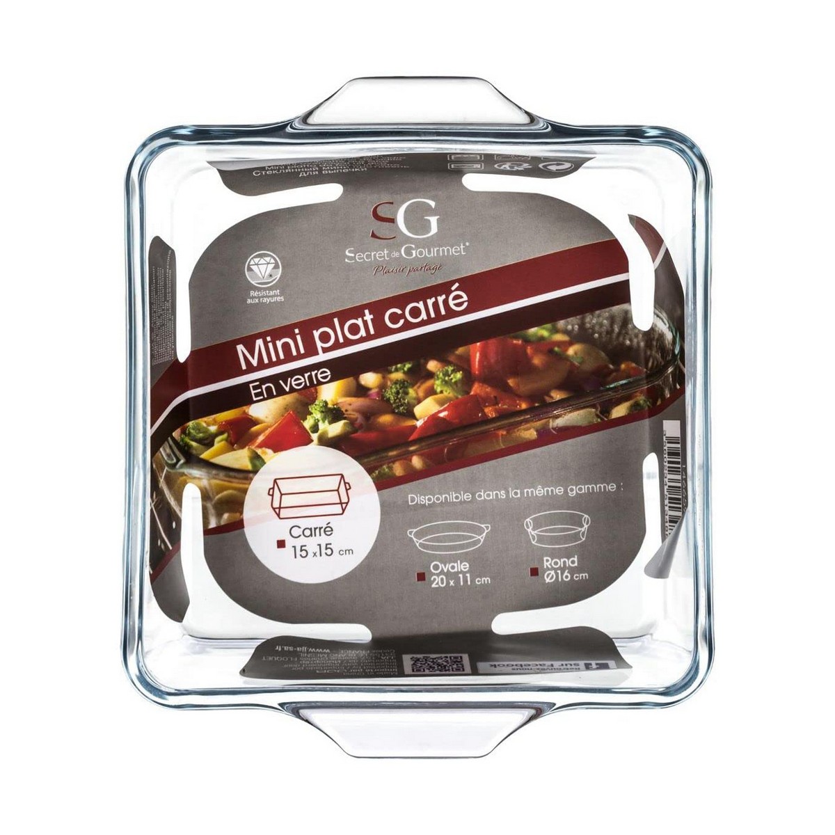 Servingsfat Secret de Gourmet Glas Transparent (15 x 15 cm) - 2