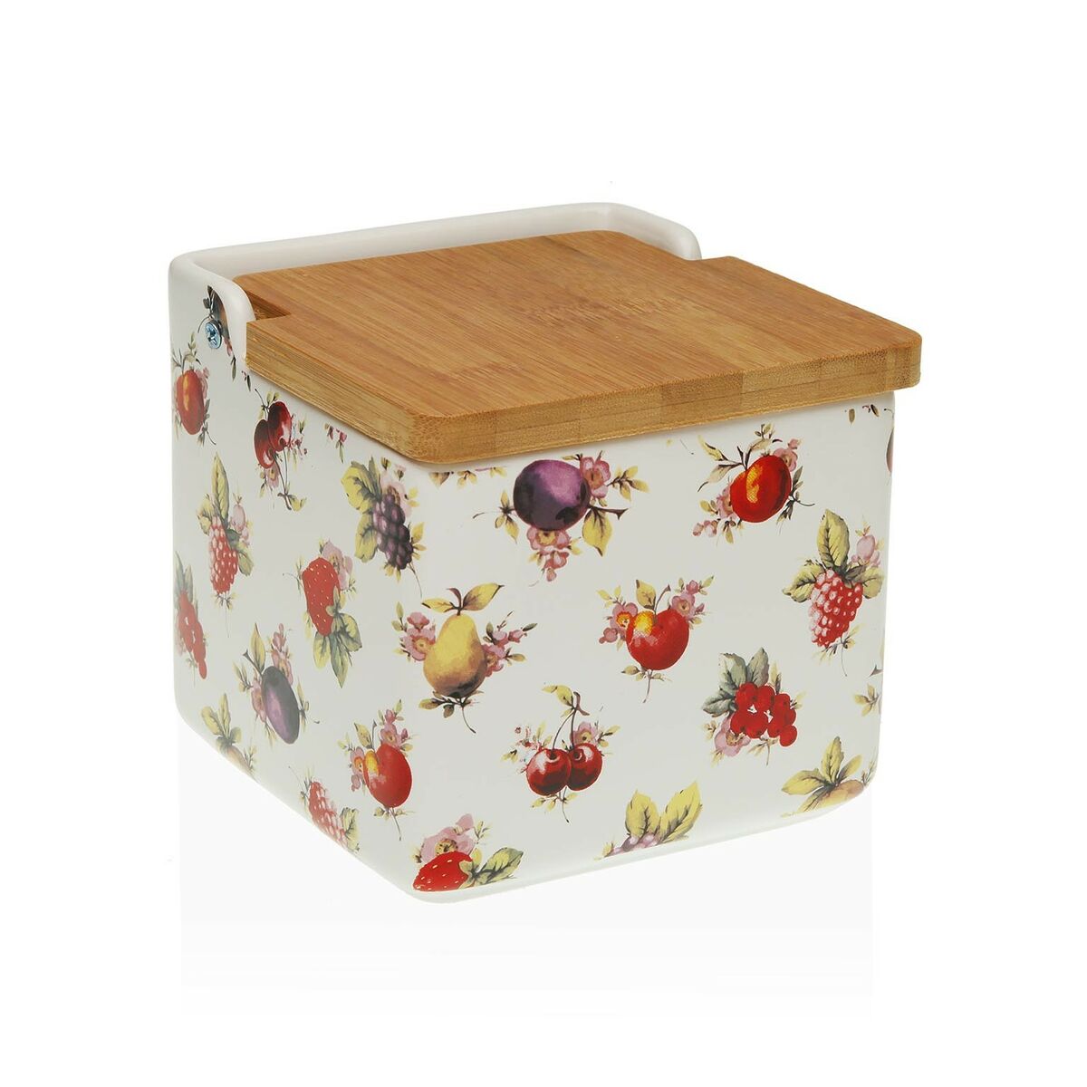 Saltkar med lock Versa STRAWBERRY 12,2 x 11,5 x 12,2 cm Keramik - 2