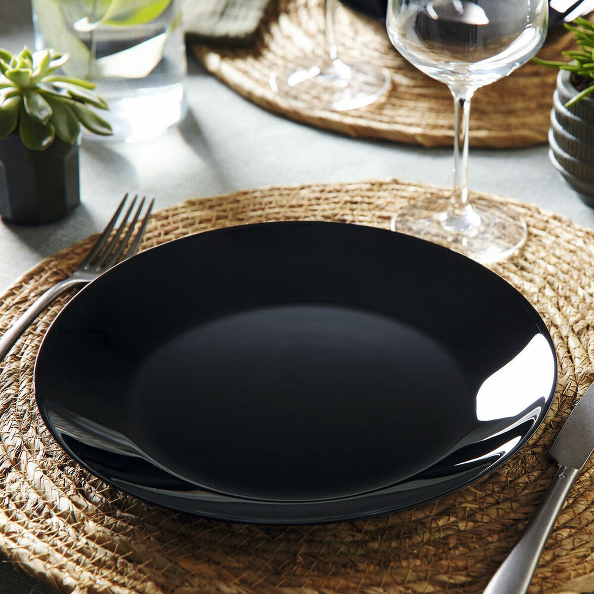 Servissats Arcopal Zelie Black Svart Glas 18 Delar - 4