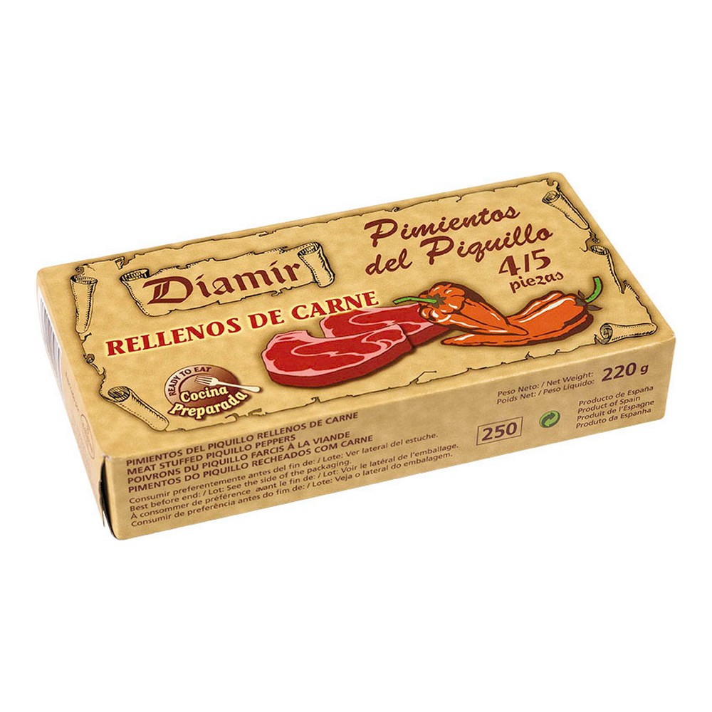 Små röda paprikor Diamir Fyllning Kött (220 g)