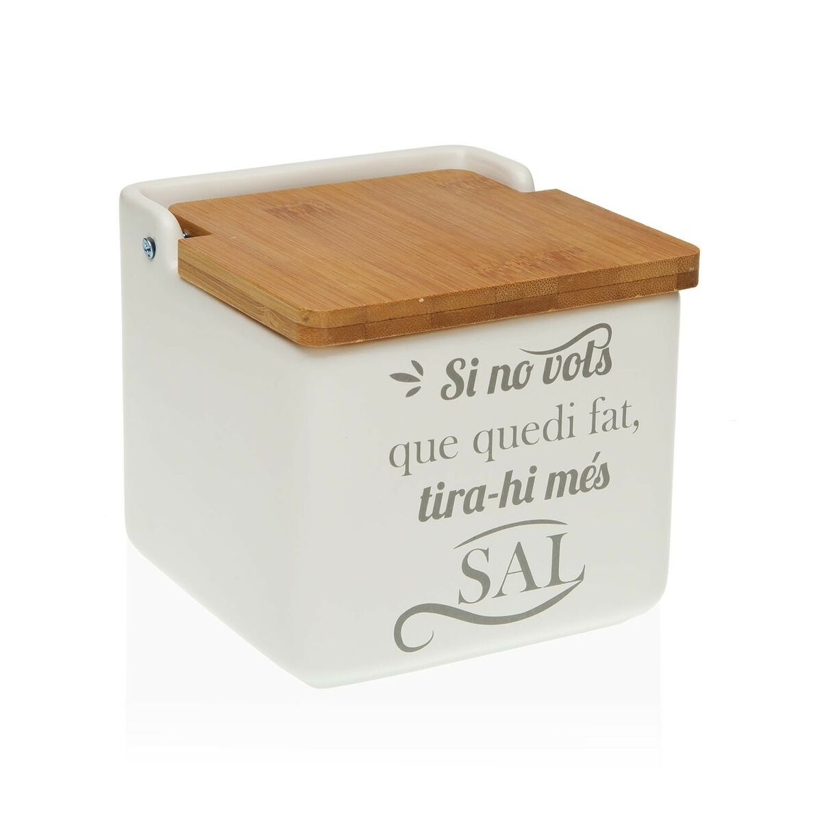 Saltkar med lock Versa Catalan 12,2 x 11,5 x 12,2 cm Keramik - 2