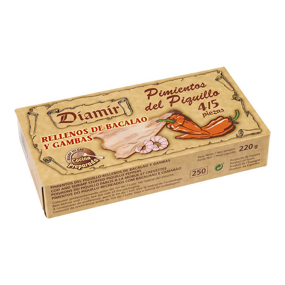 Små röda paprikor Diamir Torsk och räkor (220 g)