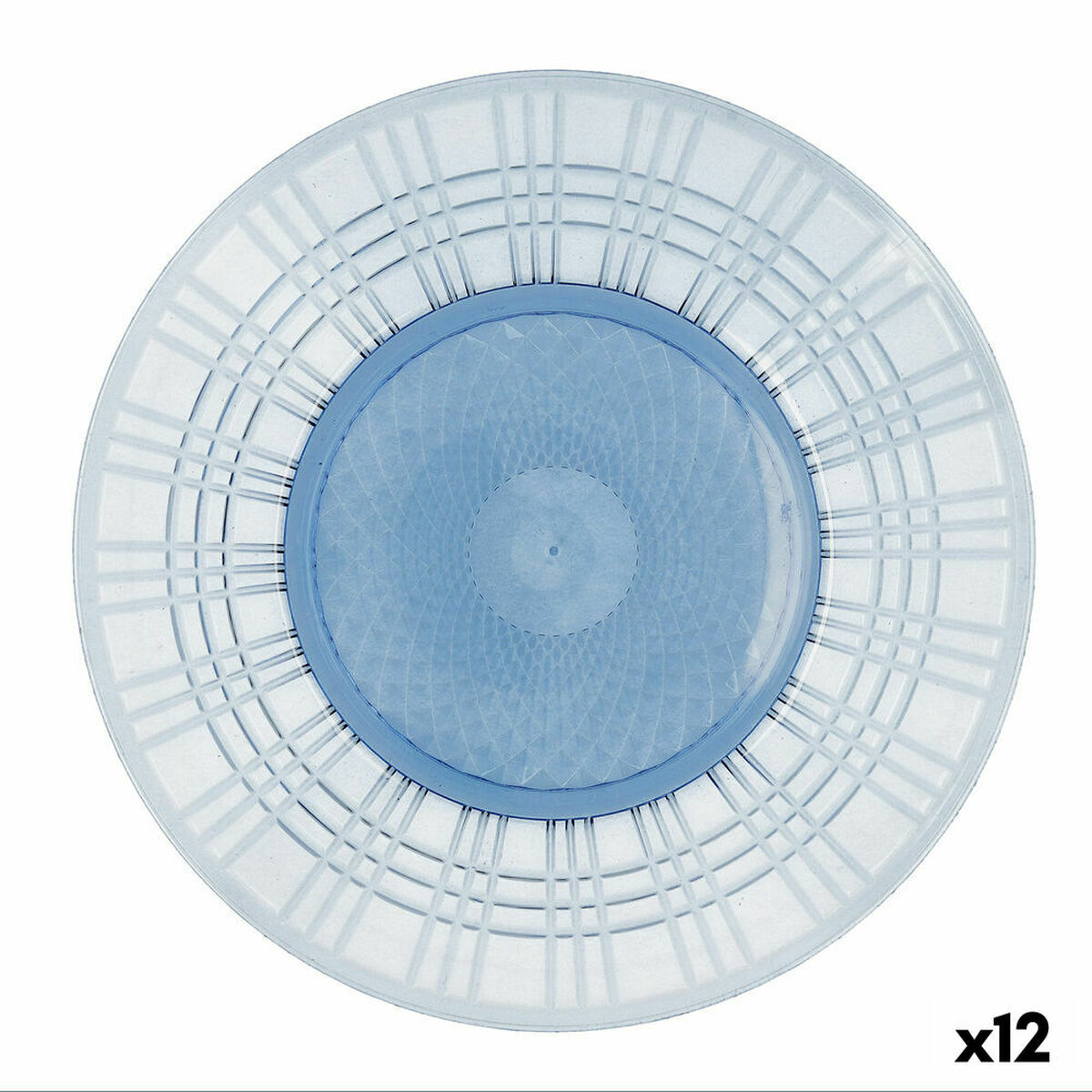 Platt skål Quid Viba Blå Plast Ø 26 cm 26 cm (12 antal) (Pack 12x) - 4