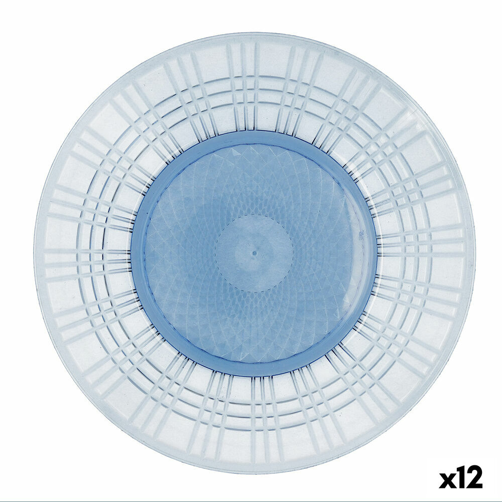 Platt skål Quid Viba Blå Plast Ø 26 cm 26 cm (12 antal) (Pack 12x) - 2