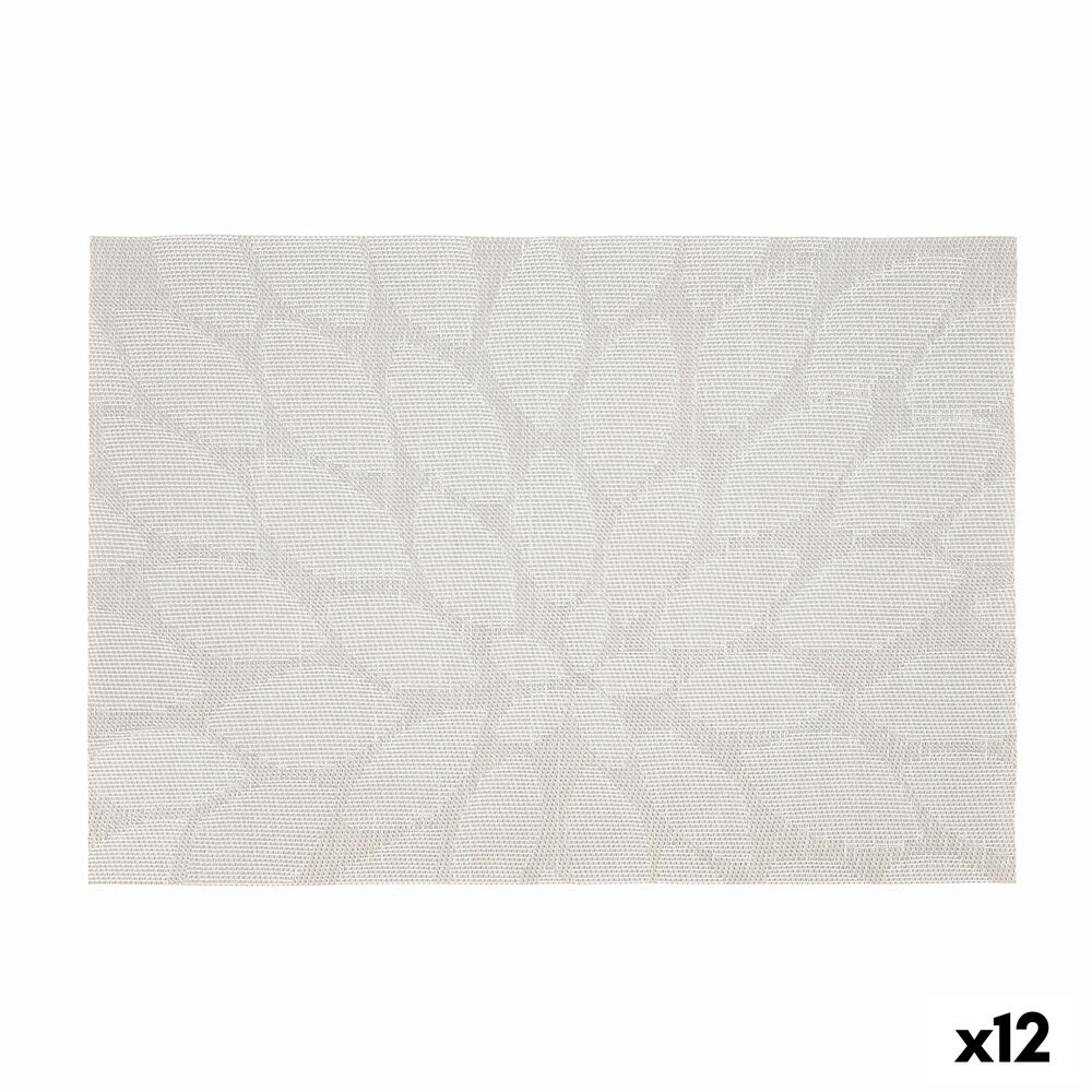Bordsunderlägg Bidasoa Ikonic Blad Grå PVC (45 x 30 cm) (Pack 12x) - 2