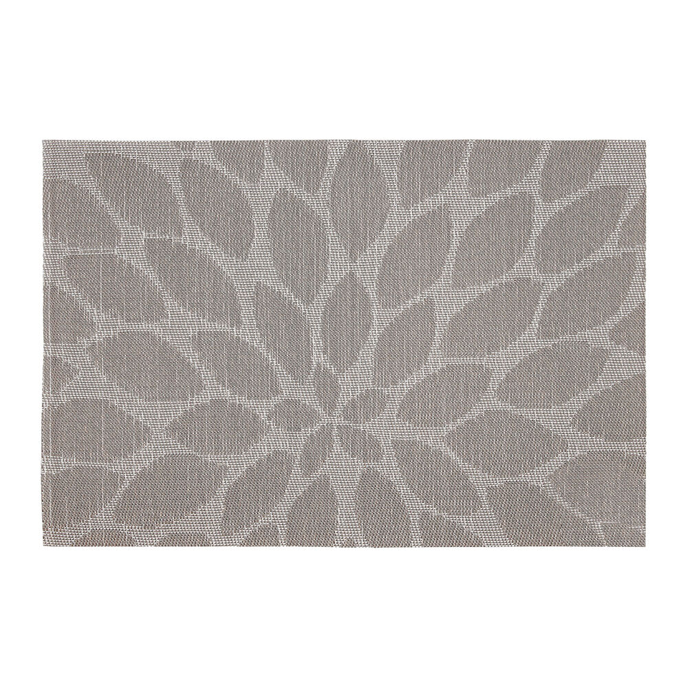 Bordsunderlägg Bidasoa Ikonic Blad Grå PVC (45 x 30 cm) (Pack 12x)