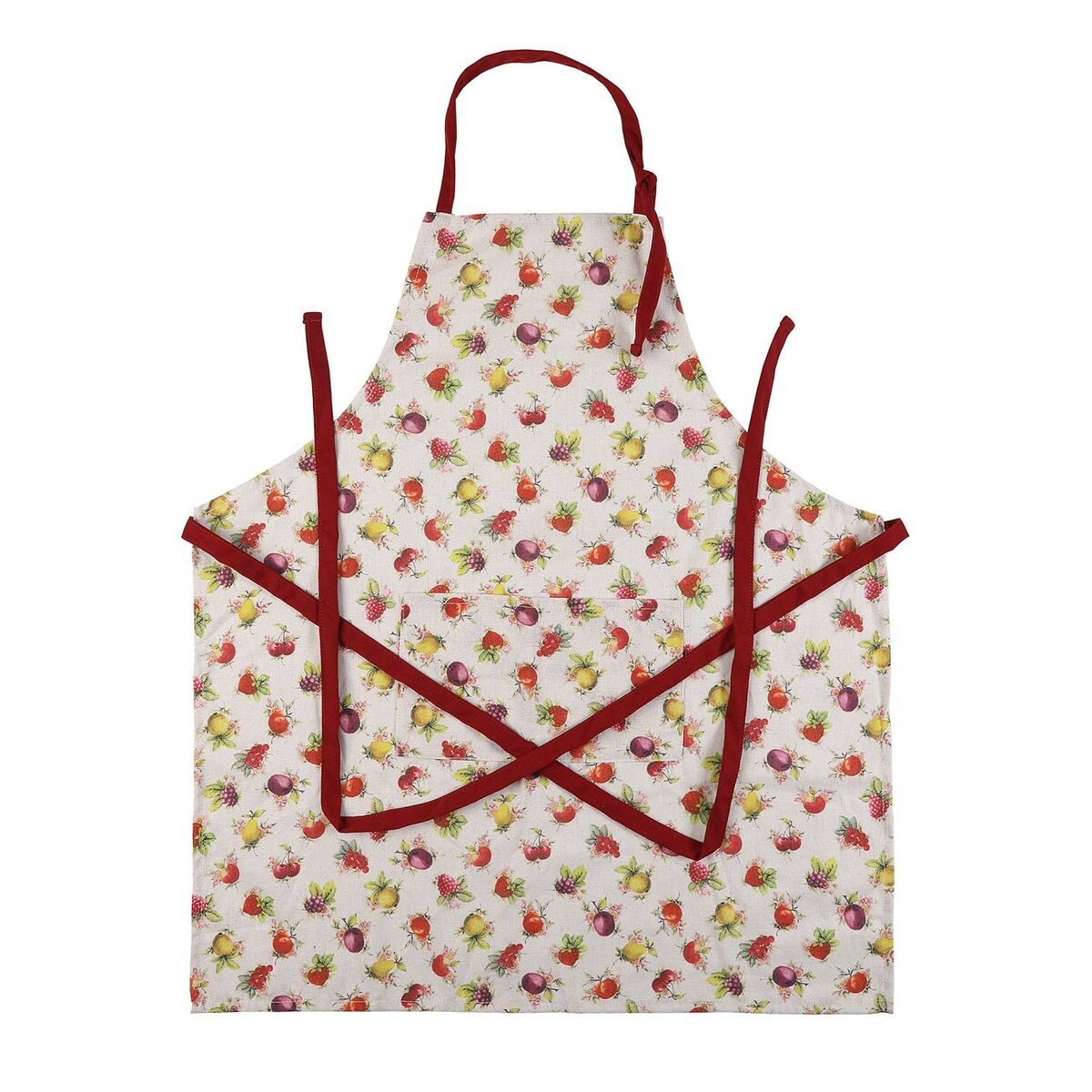 Förkläde Versa Strawberry Polyester Bomull Nylon (80 x 70 cm)