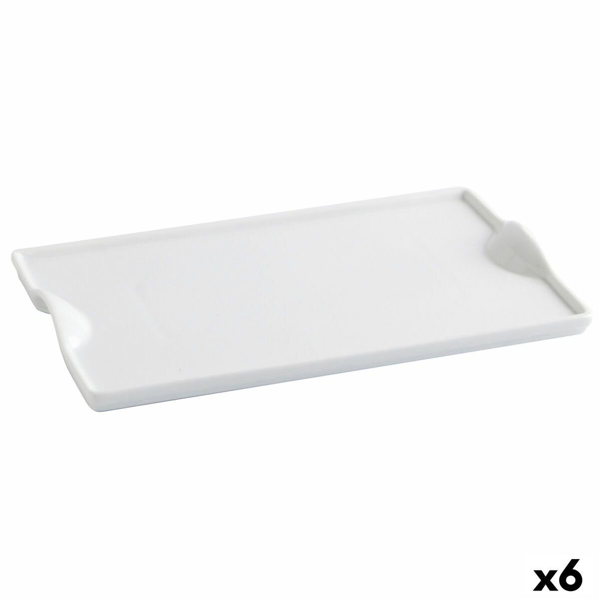Snacksbricka Quid Gastro Fun Keramik Vit (25,5 x 15,5 cm) (Pack 6x) - 3