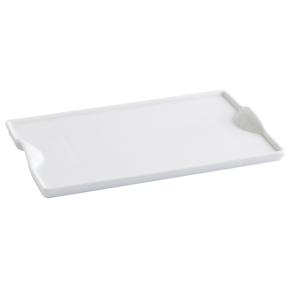Snacksbricka Quid Gastro Fun Keramik Vit (25,5 x 15,5 cm) (Pack 6x)