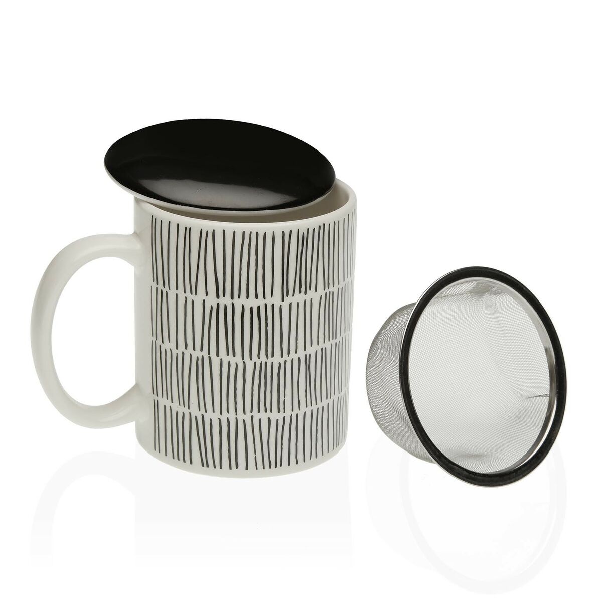 Kopp med filter för örtteer Versa New Lines Stengods