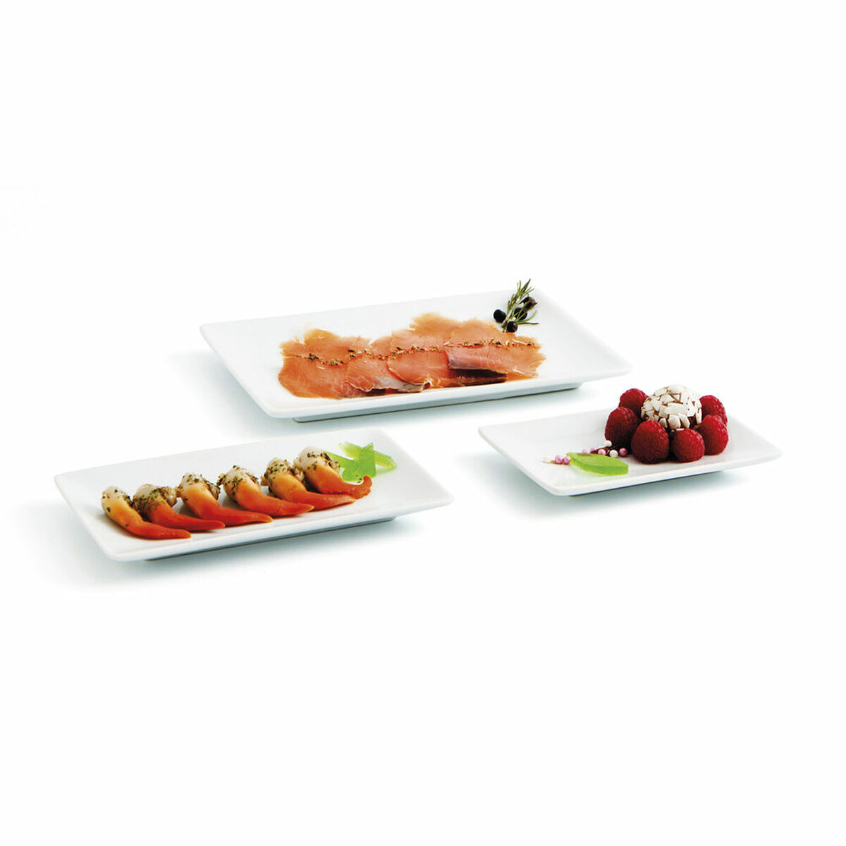 Tallrik Quid Gastro Fun Liten Vit Keramik 16,5 x 9,5 x 2 cm (6 antal) (Pack 6x) - 2