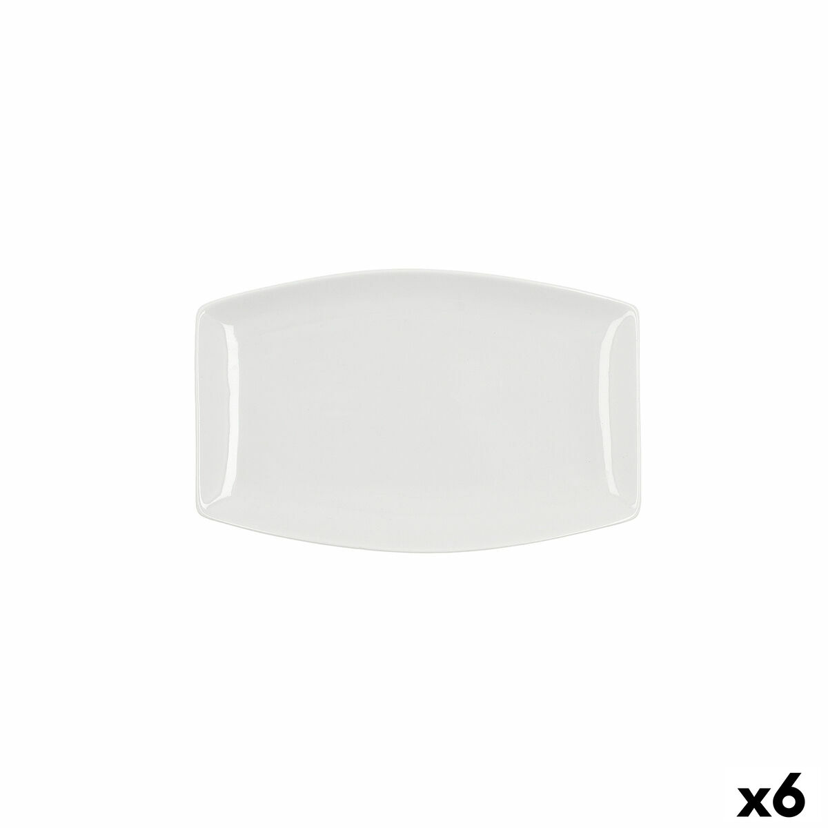 Servingsfat Quid Gastro Fyrkantig Keramik Vit (25,2 x 16 x 2 cm) (6 antal)
