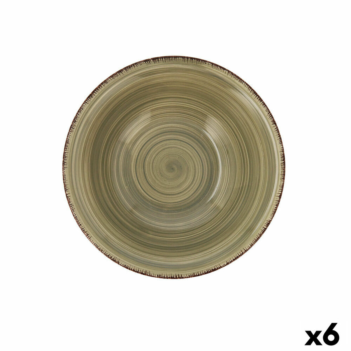 Skål Quid Natura Vita Keramik Grön (18 cm) (Pack 6x) - 6