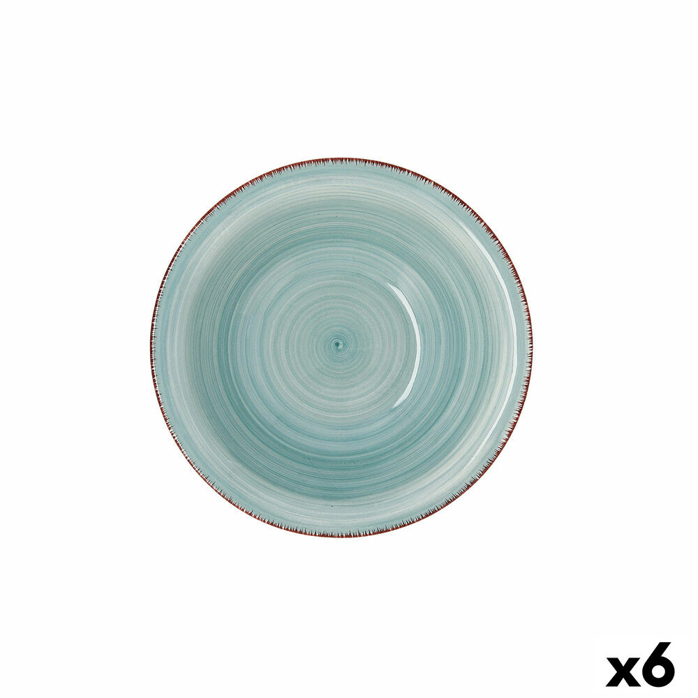 Skål Quid Vita Aqua Keramik Blå Ø 18 cm (6 antal) - 3