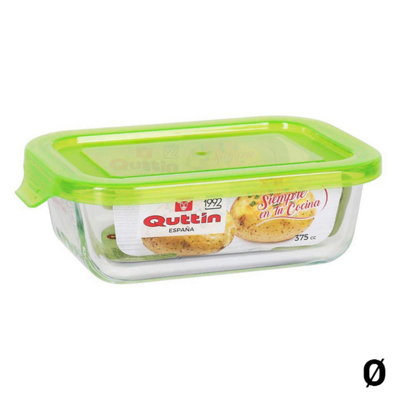 Rektangulär matlåda med lock Quttin, Mått: 1000 cc - 20,5 x 15,5 x 6,9 cm - 6