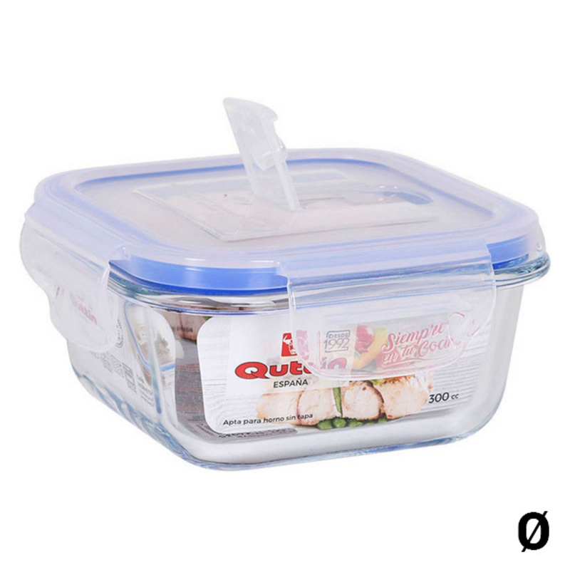 Hermetisk matlåda Quttin, Mått: 550 cc - 14 x 14 x 6,5 cm - 2