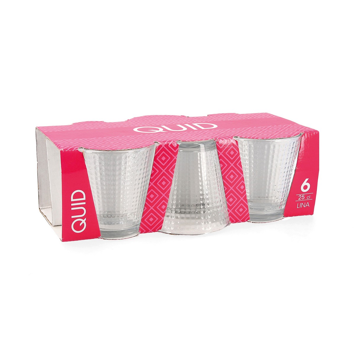 Glasset Quid Lina Transparent Glas 6 Delar 250 ml - 2