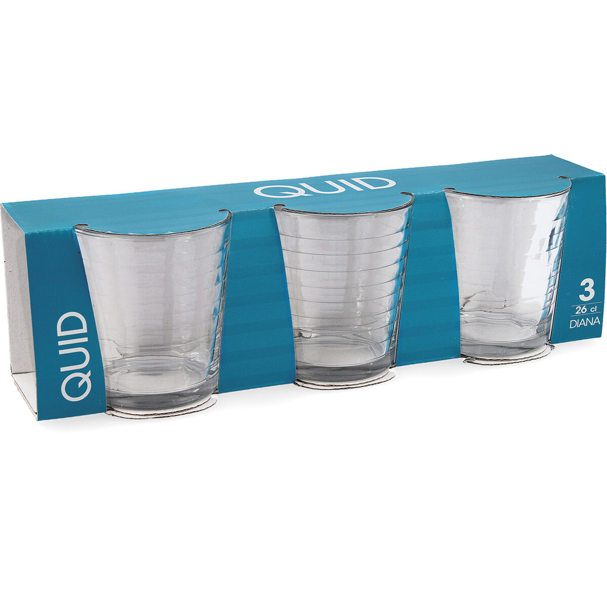 Glasset Quid Diana Transparent Glas 3 Delar 260 ml