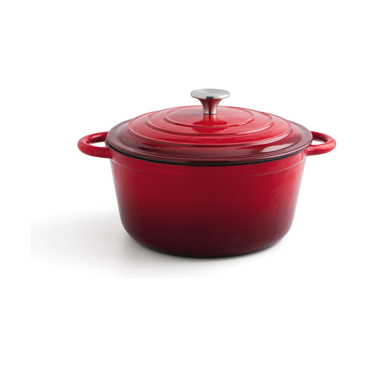 Kastrull med lock Bidasoa Fierro Röd Metall 3,7 L (3,7 L)