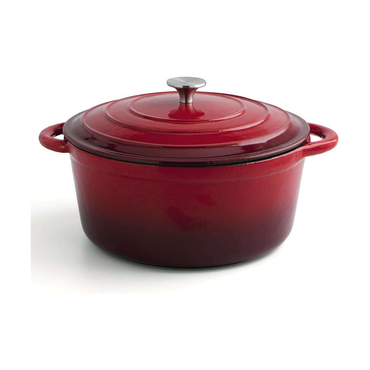 Kastrull med lock Bidasoa Fierro Röd Metall 6 L (6 L)